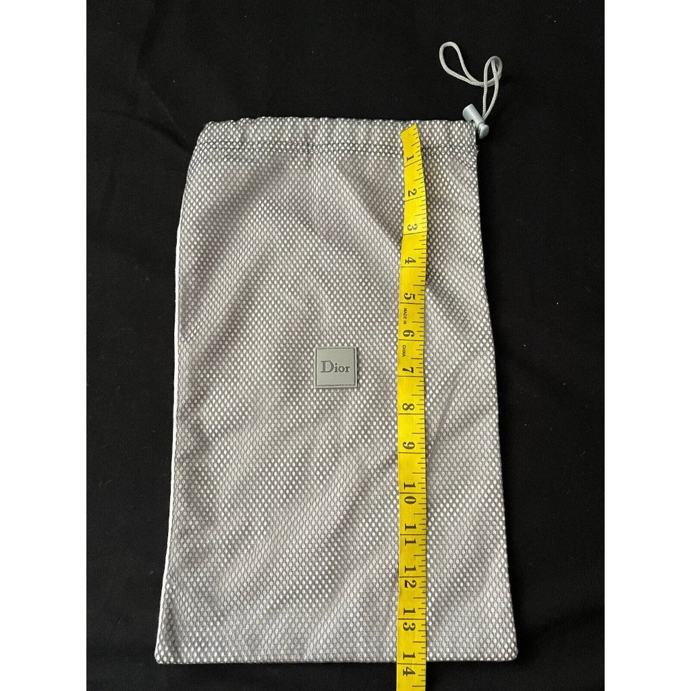 Dior Dust Bag Storage Cover Drawstring Gray 14" x 8.5" - Picture 2 of 4
